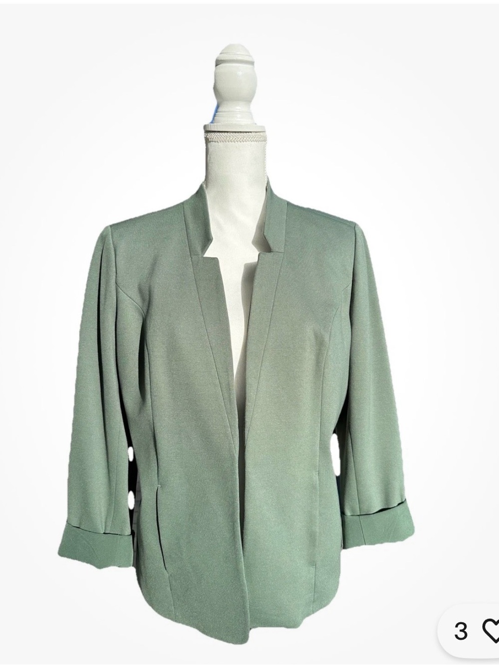 41Hawthorn Green Blazer Jacket Women's L 3/4 Sleeve